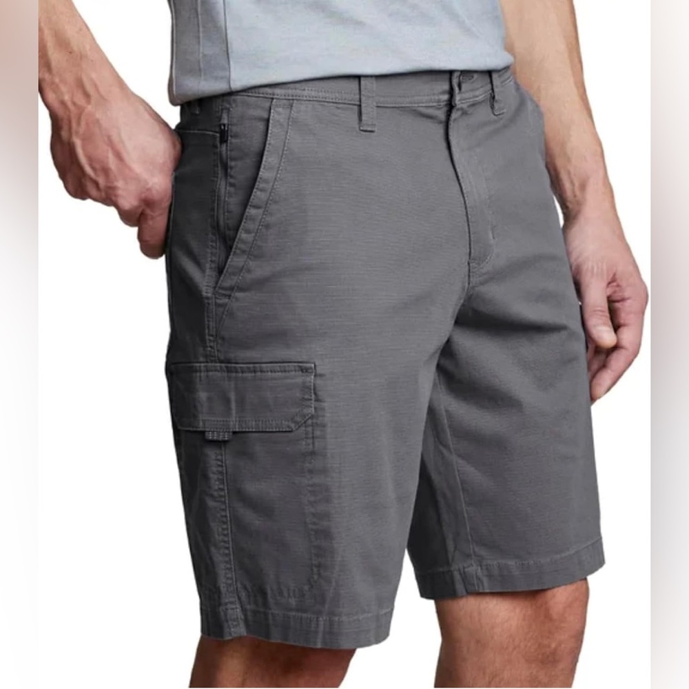 Copper & Oak Venture Ripstop Cargo Shorts Gray Mens 42 Waist 10″ Inseam NWT